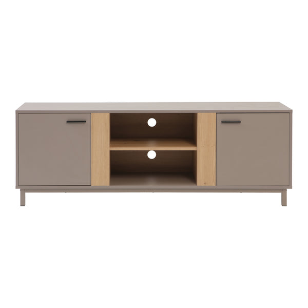 Έπιπλο τηλεόρασης Polenio pakoworld cappuccino με φυσικό 150x40x53εκ