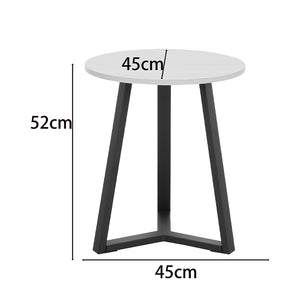 Βοηθητικό τραπέζι Berton pakoworld cappuccino με μαύρο μέταλλο Φ45x52εκ