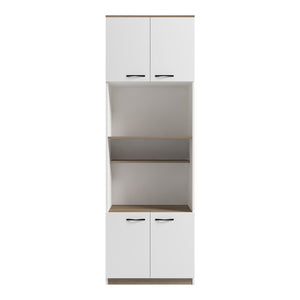 Ντουλάπα κουζίνας Rowan pakoworld σε λευκή-sonoma απόχρωση 60x42x182εκ
