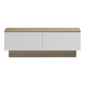 Τραπέζι σαλονιού Winey pakoworld σε sonoma-λευκή απόχρωση 90x60x31.5εκ
