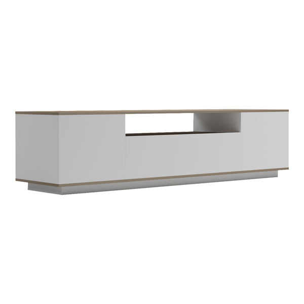Έπιπλο τηλεόρασης Winey pakoworld σε sonoma-λευκή απόχρωση 180x44.5x44.5εκ