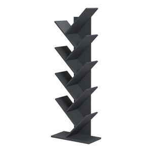 Βιβλιοθήκη Fyllo pakoworld ανθρακί 50x25x141.5εκ