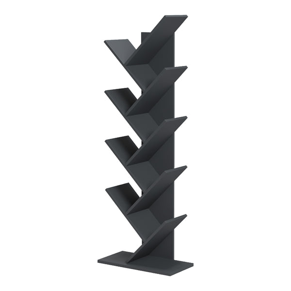 Βιβλιοθήκη Fyllo pakoworld ανθρακί 50x25x141.5εκ