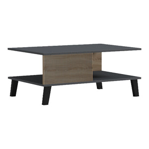 Τραπεζάκι σαλονιού Tuscany pakoworld sonoma-ανθρακί 83x54x34εκ