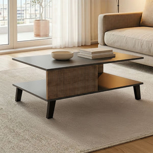 Τραπεζάκι σαλονιού Tuscany pakoworld sonoma-ανθρακί 83x54x34εκ