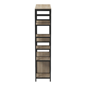 Επιδαπέδια ραφιέρα Ranea pakoworld sonoma-μαύρο 85x32x150εκ