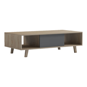 Τραπέζι σαλονιού Elonza pakoworld sonoma-ανθρακί 120x60x36εκ