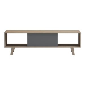 Τραπέζι σαλονιού Elonza pakoworld sonoma-ανθρακί 120x60x36εκ