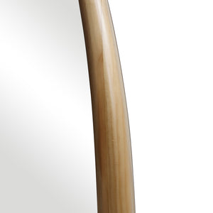 Καθρέπτης οβάλ Marly pakoworld mdf σε φυσική απόχρωση 50.5x4x127εκ