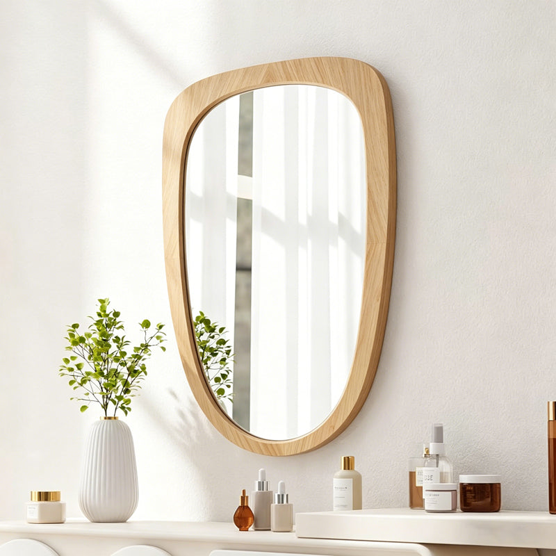 Καθρέπτης Phaedra pakoworld MDF σε φυσική απόχρωση 74x2