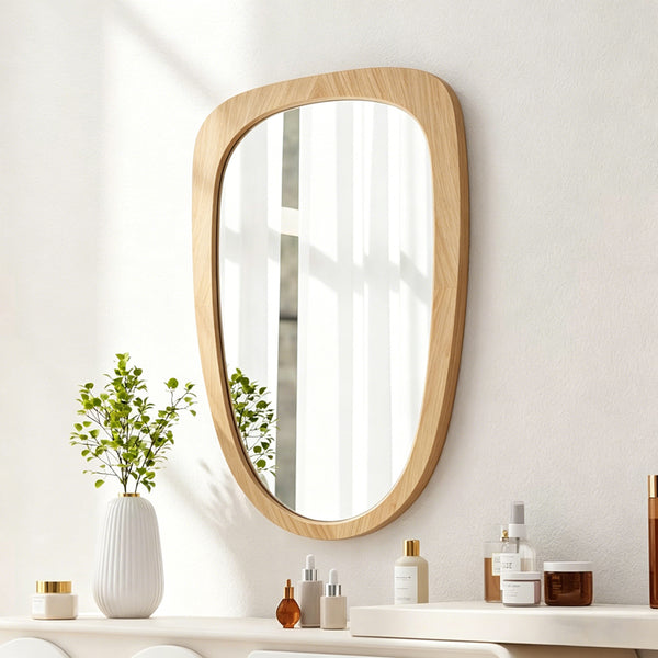 Καθρέπτης Phaedra pakoworld MDF σε φυσική απόχρωση 74x2