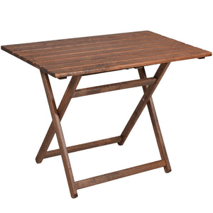 Tραπεζαρία Retto σετ 5τμχ μασίφ ξύλο οξιάς καρυδί πανί-μπεζ γκρι 100x60x71εκ