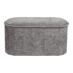 Σκαμπό-μπαούλο Trebia pakoworld γκρι ύφασμα 76x38x38εκ