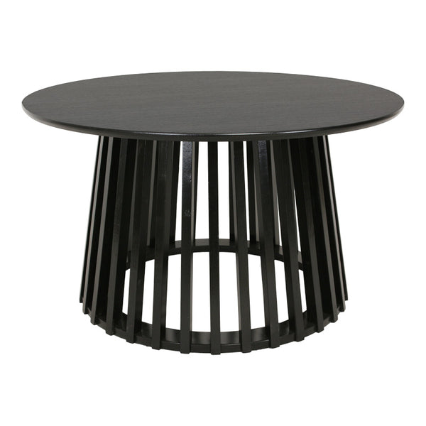 Τραπέζι σαλονιού Domonic pakoworld mdf σε μαύρη απόχρωση Φ80x45εκ
