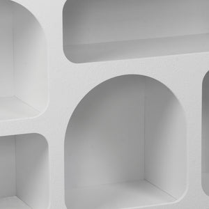 Μπουφές Emersi pakoworld με ράφια mdf σε λευκή απόχρωση 164x34x76εκ