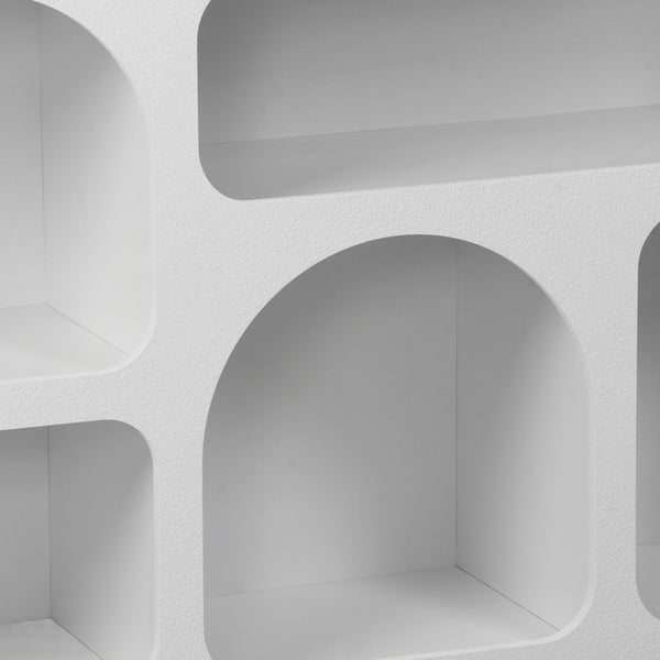 Μπουφές Emersi pakoworld με ράφια mdf σε λευκή απόχρωση 164x34x76εκ