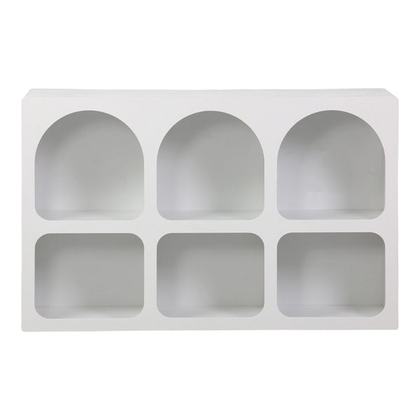 Μπουφές Emersi pakoworld με ράφια mdf σε λευκή απόχρωση 120x35x76εκ