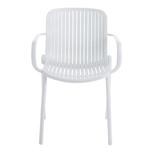 Πολυθρόνα Teragi στοιβαζόμενη pakoworld pp με UV protection λευκή 59x57x82εκ