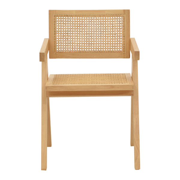 Πολυθρόνα Winslow pakoworld φυσικό rubberwood 52x59x79εκ