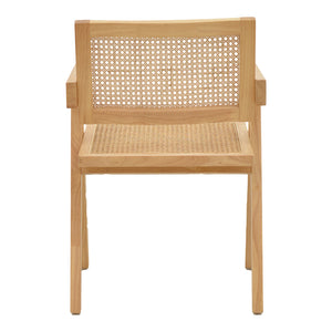Πολυθρόνα Winslow pakoworld φυσικό rubberwood 52x59x79εκ