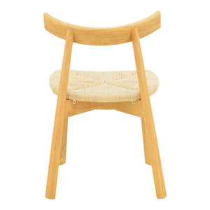 Καρέκλα Clareta pakoworld rubberwood-σχοινί σε φυσική απόχρωση 53x55x79εκ