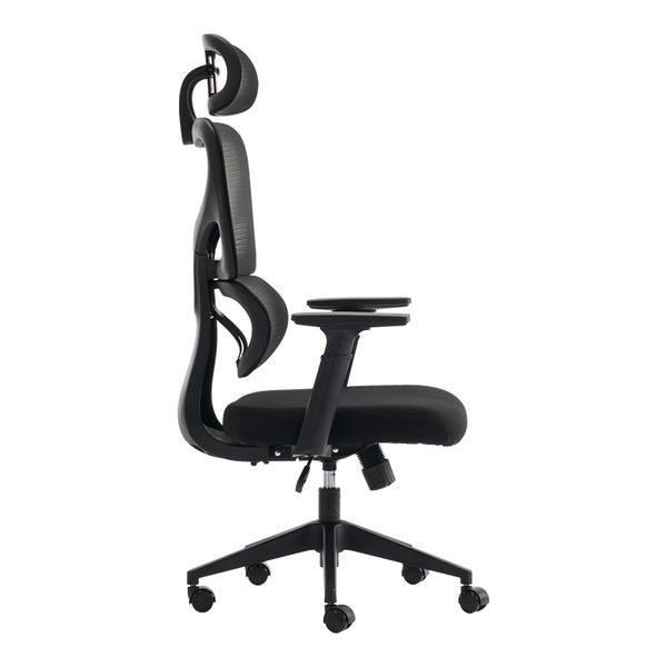Καρέκλα γραφείου διευθυντή Cadrey pakoworld mesh μαύρο 67x64x120-128εκ