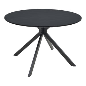 Τραπέζι Xuson pakoworld μαύρο mdf με μεταλλικό πόδι Φ120x75εκ