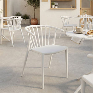 Πολυθρόνα Zelma pakoworld pp σε λευκή απόχρωση 55x53x73εκ