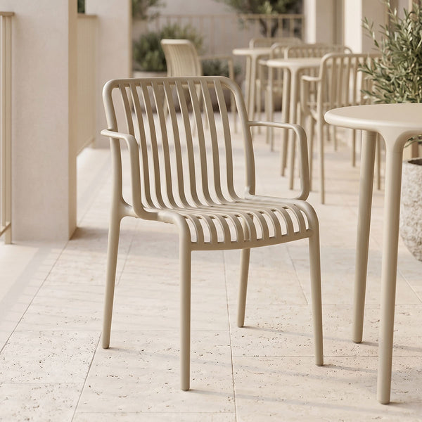 Πολυθρόνα Zoi pakoworld pp cappuccino 54x57.5x79εκ