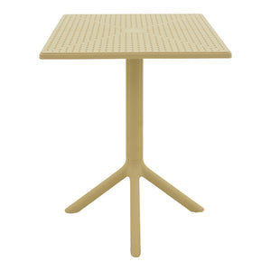 Τραπέζι Groovy pakoworld pp διατρητο cappuccino 60x60x76εκ