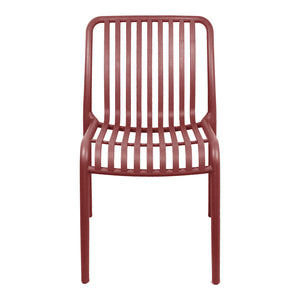 Καρέκλα Zoi pakoworld στοιβαζόμενη terracotta PP 42x58x79εκ