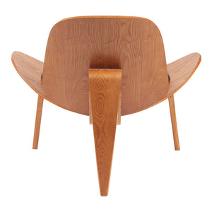 Πολυθρόνα Vilma pakoworld PU μαύρο- plywood καρυδί 90x76.5x74.5εκ