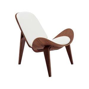 Πολυθρόνα Vilma pakoworld PU μπεζ- plywood καρυδί 90x76.5x74.5εκ