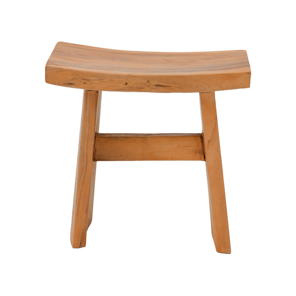 Σκαμπό Borbe pakoworld teak ξύλο σε φυσική απόχρωση 45x28x45εκ