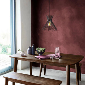 Φωτιστικό οροφής Candle I pakoworld E27 μέταλλο μαύρο Φ25x30εκ