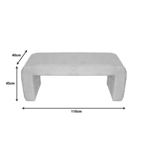 Σκαμπό Gagga Inart βελούδο σε πράσινη απόχρωση 110x40x45εκ