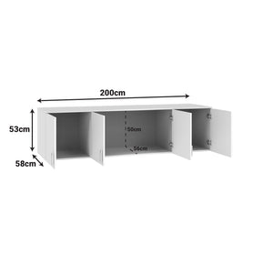 Πατάρι ντουλάπας Royal pakoworld τετράφυλλο sonoma 200x58x53εκ