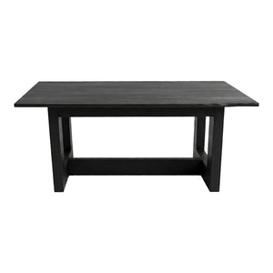 Τραπέζι Senza pakoworld μαύρο μάνγκο ξύλο 180x90x76εκ