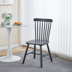Καρέκλα Bristol pakoworld rubberwood σε μαύρη απόχρωση 45x51x86εκ