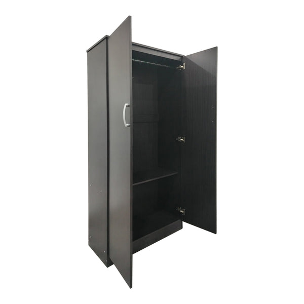 Ντουλάπα δίφυλλη Athos pakoworld σε wenge απόχρωση 80x42x180εκ