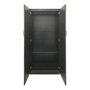Ντουλάπα δίφυλλη Athos pakoworld σε wenge απόχρωση 80x42x180εκ