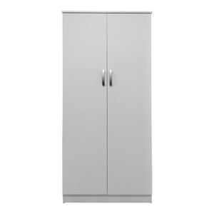 Ντουλάπα δίφυλλη Athos pakoworld σε λευκή απόχρωση 80x42x180εκ