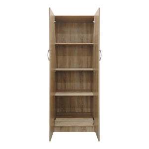 Ντουλάπα δίφυλλη Athos pakoworld σε sonoma απόχρωση 60x42x180εκ