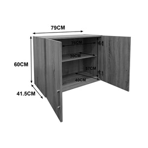 Πατάρι ντουλάπας δίφυλλο Athos pakoworld σε sonoma απόχρωση 80x42x60εκ