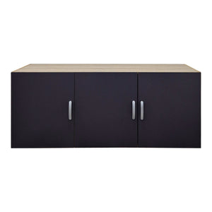 Πατάρι ντουλάπας τρίφυλλο Alvia pakoworld sonoma-ανθρακί 150x51x60εκ