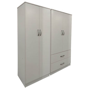 Ντουλάπα τετράφυλλη Athos pakoworld λευκή 160x42x180εκ