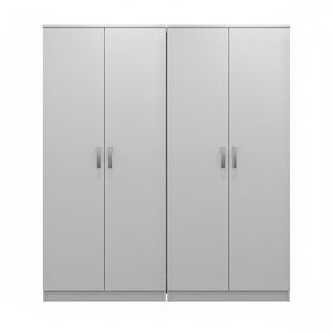 Ντουλάπα τετράφυλλη Athos Ι pakoworld λευκή 160x42x180εκ