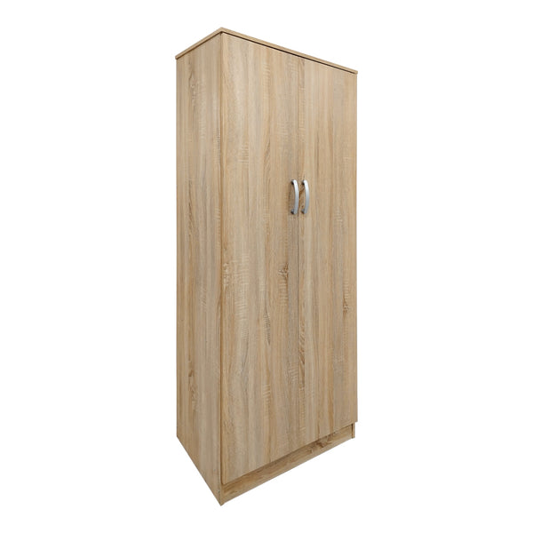 Ντουλάπα τετράφυλλη με πατάρι Athos Ι pakoworld sonoma 160x42x240εκ