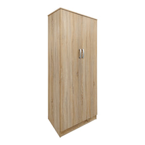 Ντουλάπα εξάφυλλη με πατάρι Athos ΙΙ pakoworld sonoma 240x42x240εκ