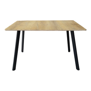 Τραπέζι Squaro pakoworld sonoma mdf με μαύρα μεταλλικά πόδια 120x70x75εκ